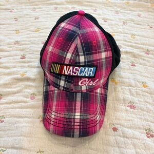 Unique Y2K Nascar Girl Pink Plaid Racing Baseball Cap
